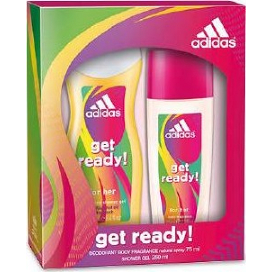 Adidas mach dich bereit! für ihr parfümiertes Deodorantglas 75 ml + Duschgel 250 ml, Geschenkset