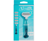 Gillette Venus Smooth Rasierer + Ersatzköpfe 5 Stück für Frauen