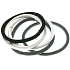 Haarband grau, weiß, schwarz 5 x 0,4 cm 5 Stück