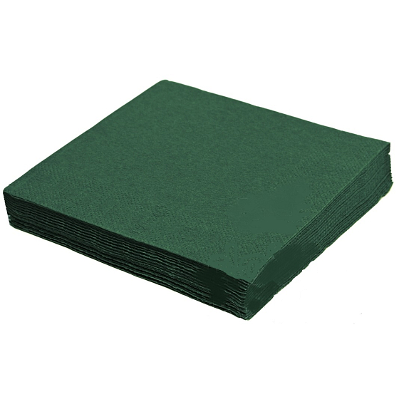 Gastro Papierservietten 2-lagig 33 x 33 cm 50 Stück dunkelgrün gefärbt