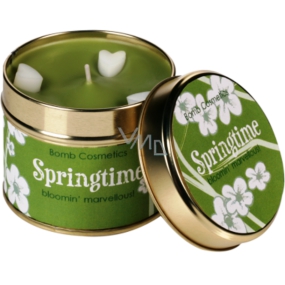 Bomb Cosmetics Springtime - Frühling Duftende natürliche, handgefertigte Kerze in einer Blechdose brennt bis zu 35 Stunden