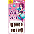 Selbstklebende Nageldekorationen braun 12 16 x 8 cm 1281