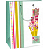 Ditipo Geschenk Papiertüte 18 x 10 x 22,7 cm weiße Geschenkbögen