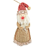 Weihnachtsmann aus Jute zum Aufhängen 13 cm