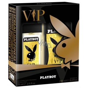 Playboy Vip for Him parfümiertes Deodorantglas für Männer 75 ml + Duschgel 250 ml, Kosmetikset
