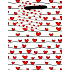 Nekupto Geschenk Papiertüte 14 x 11 x 6,5 cm Weiß mit Herzen 1444 02 KFS