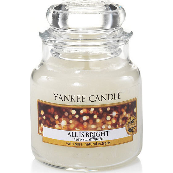Yankee Candle All Is Bright - Alles leuchtet Klassische Duftkerze kleines Glas 104 g