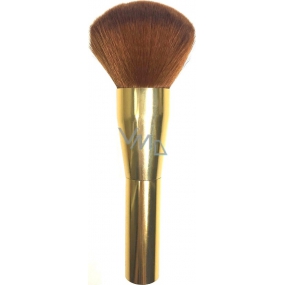 Kosmetikpinsel mit synthetischen Borsten für Puder Goldgriff rostiges Haar 15,5 cm 066
