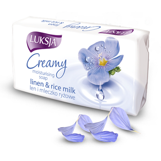 Luksja Creamy Linen & Rice Milch - Flachs und Reismilch Toilettenseife 90 g