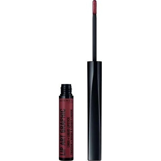Rimmel London Lip Art Grafischer Konturstift + flüssiger Lippenstift 2in1 760 Jetzt oder Nie 1,8 ml