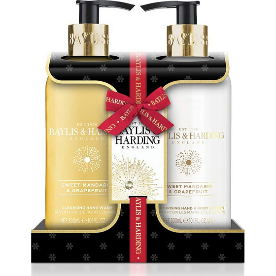Baylis & Harding Sweet Tangerine und Grapefruit Cleansing Gel Dispenser 300 ml + Body Lotion Dispenser 300 ml, Kosmetikset