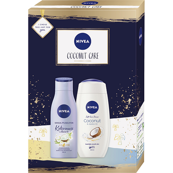 Nivea Coconut Care Körperlotion 200 ml + Duschgel 250 ml, Kosmetikset für Frauen