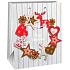 Ditipo Geschenk Papiertüte 26,4 x 13,6 x 32,7 cm grau Frohe Weihnachten