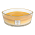 WoodWick Trilogy Fruits of Summer - Früchte des Sommers Duftkerze mit breitem Holzdocht und Deckel Boot 453 g