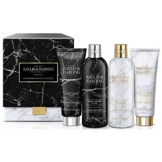 Baylis & Harding Elements Reinigungsgel 2 x 250 ml + Bodylotion 2 x 130 ml, Kosmetikset für Damen