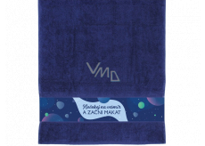 Albi Handtuch Nicht auf Platz warten dunkelblau 90 x 50 cm