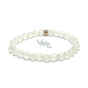 Selenit/Alabaster-Armband elastischer Naturstein, Kugel 6 mm / 16 - 17 cm, Engelsenergie Selenit/Alabaster-Armband elastischer Naturstein, Kugel 6 mm / 16 - 17 cm, Engelsenergie