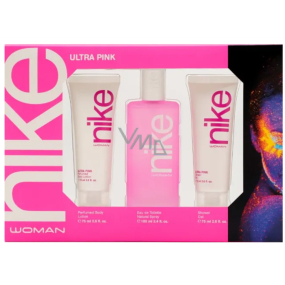 Nike Ultra Pink Woman Eau de Toilette 100 ml + Körperlotion 75 ml + Duschgel 75 ml, Geschenkset für Frauen