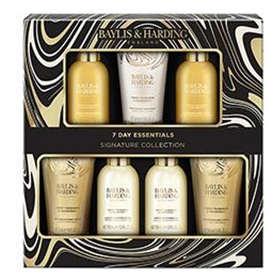 Baylis & Harding Tangerine and Grapefruit Badeschaum 100 ml + Duschgel 100 ml + Bademilch 100 ml + Duschcreme 100 ml + Körperlotion 2 x 50 ml + Handcreme 50 ml, Kosmetikset für Frauen
