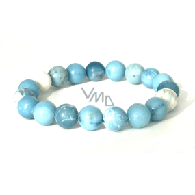 Larimar Armband elastisch Naturstein, Kugel 9 - 10 mm / 16 - 17 cm, Frieden - Gelassenheit Larimar Armband elastisch Naturstein, Kugel 9 - 10 mm / 16 - 17 cm, Frieden - Gelassenheit