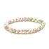 Calcit-Melonen-Armband elastischer Naturstein, Kugel 6 mm / 16 - 17 cm, Intuition-Kreativität-Harmonie-Gedächtnis