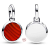 Charm Sterlingsilber 925 Mini-Medaillon rot Imitation Achat, Anhänger für Armband Symbol