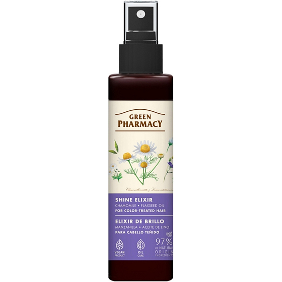 Green Pharmacy Kamille und Leinsamen Haarelixier für coloriertes Haar 150 ml