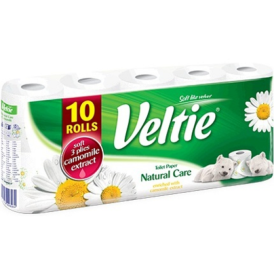 Veltie Natural Care Kamillextrakt Toilettenpapier 3-lagig 160 Stück 8 Stück