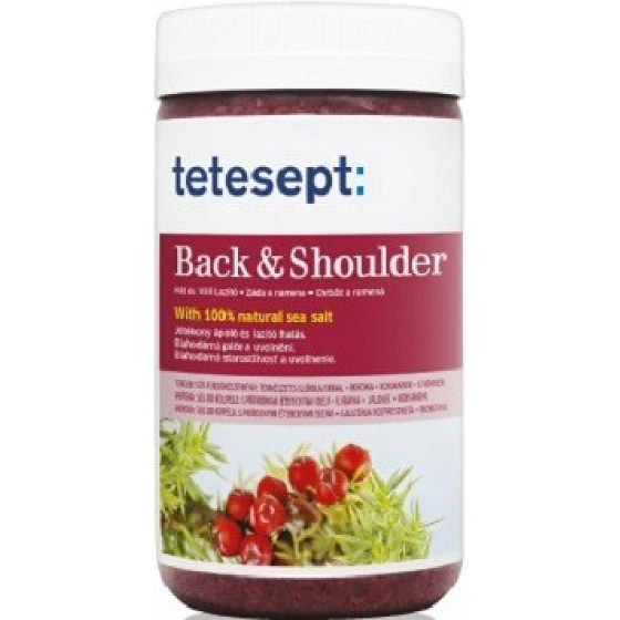 Tetesept Rücken & Schulter Rücken und Schulter Muskeln Libavka + Wacholder + Koriander 100% Meersalz 900 g