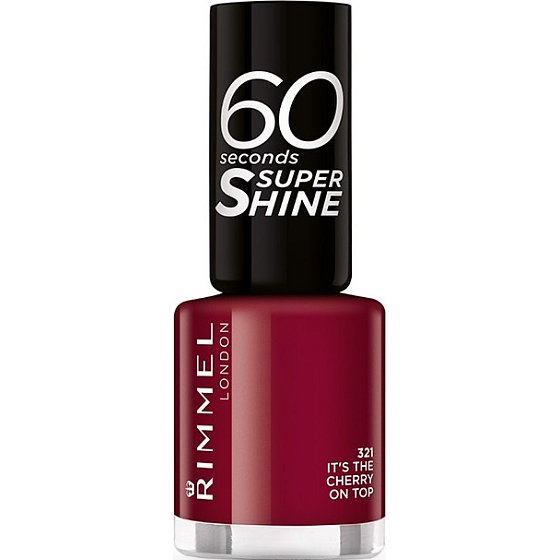 Rimmel London 60 Sekunden Super Shine Nagellack Nagellack 321 Its The Cherry On Top 8 ml