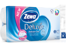 Zewa Deluxe Delicate Care 3-lagiger Toilettenpapier, 19,3 m, 8 Rollen