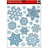 Fensterfolie ohne Leim Eisflocken mit Silberglitter Nr. 4 42 x 30 cm