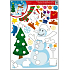 Fensterfolie ohne Kleber Adventskalender Schneemann 42 x 30 cm