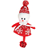 Roter und weißer Schneemann mit 10 cm Glocke