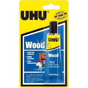 Uhu Wood Schnelltrocknender, hochfester Holzkleber für den Außenbereich 27 ml