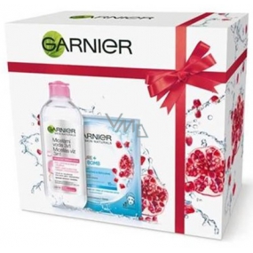 Garnier Skin Naturals Mizellenwasser 3 in 1 für empfindliche Haut 400 ml + Feuchtigkeit + Aqua Bomb superhydratisierende Fülltextil-Gesichtsmaske 15 Minuten 32 g, Kosmetikset