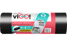 viGO Müllsäcke, 24 µ, 60 × 70 cm, 60 l, 10 Stück