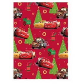 Ditipo Geschenkpapier 70 x 200 cm Weihnachten Disney Cars rot