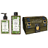 Amovita Estratto di Bambú Körperlotion aus Bambusextrakt 300 ml + Duschgel 300 ml + Anhänger für Glück, Kosmetikset