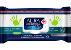 Aura Antibakterielle Feuchttücher für die Hände, zerstört bis zu 99% der Bakterien 72 Stück