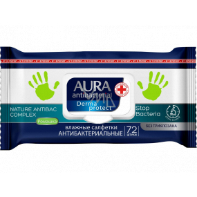 Aura Antibakterielle Feuchttücher für die Hände, zerstört bis zu 99% der Bakterien 72 Stück