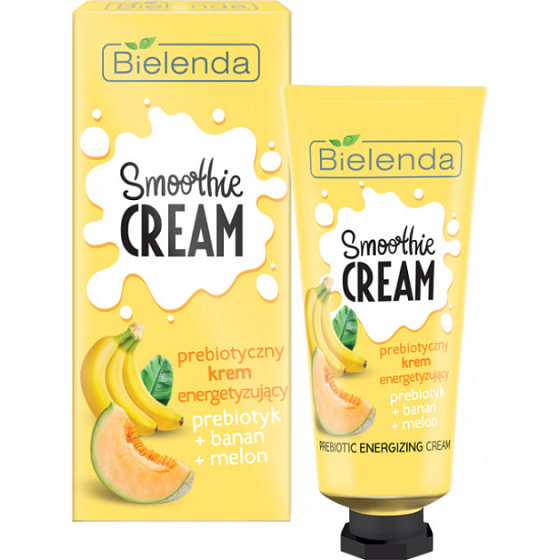 Bielenda Smoothie Creme Banane + Wassermelone + Probiotische Energiecreme für Gesicht und Dekolleté 50 ml