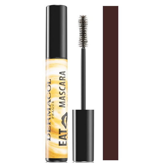 Dermacol Eat Me Mascaraccino Erweiterungs- und Volumen-Mascara mit dem Duft schwarz-braun 10,5 ml