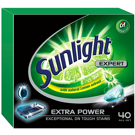 Sunlight All in 1 Expert Extra Power Regular Geschirrspültabletten 40 Stück