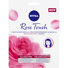 Nivea Rose Touch 10-minuten feuchtigkeitsspendende Textilmaske 1 Stück