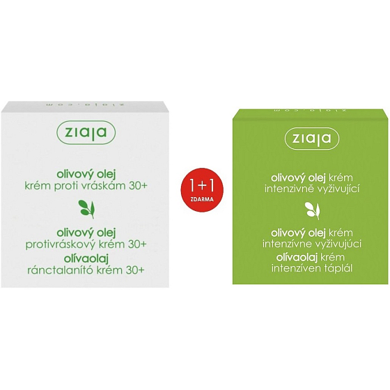 Ziaja Olivenöl Antifaltencreme 30+ 50 ml + Olivenöl Hautcreme für Kinder ab 1 Monat 50 ml, Duopack