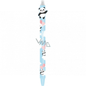 Colorino Gummierter Stift Girls Panda, blaue Mine 0,5 mm