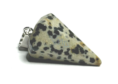 Jaspis Dalmatiner Pendel Naturstein 2,2 cm, Stein der positiven Energie