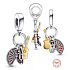 Sterling Silber 925 Spanische Ikone, 3in1 Reisearmband Anhänger