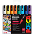 Posca Universal-Satz von Acrylmarkern 1,8 - 2,5 mm Farbmischung 16 Stück PC-5M